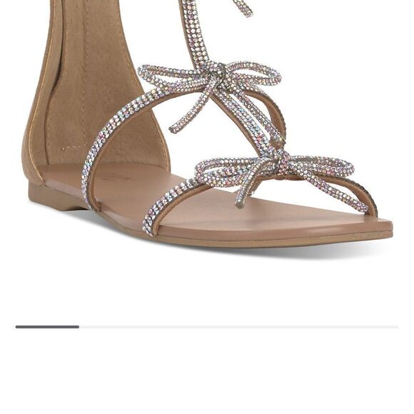 Macy’s New w/Box Gertrude Bling Bow Gladiator Sandals - Picture 8 of 13